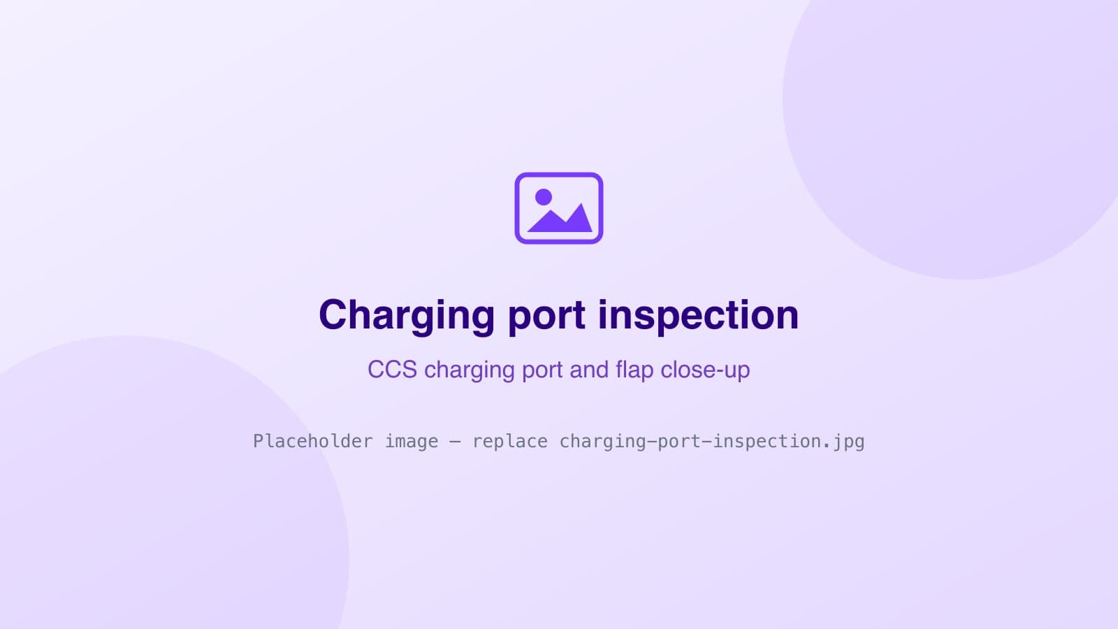 Inspecting the CCS charging port and flap on a used electric car
